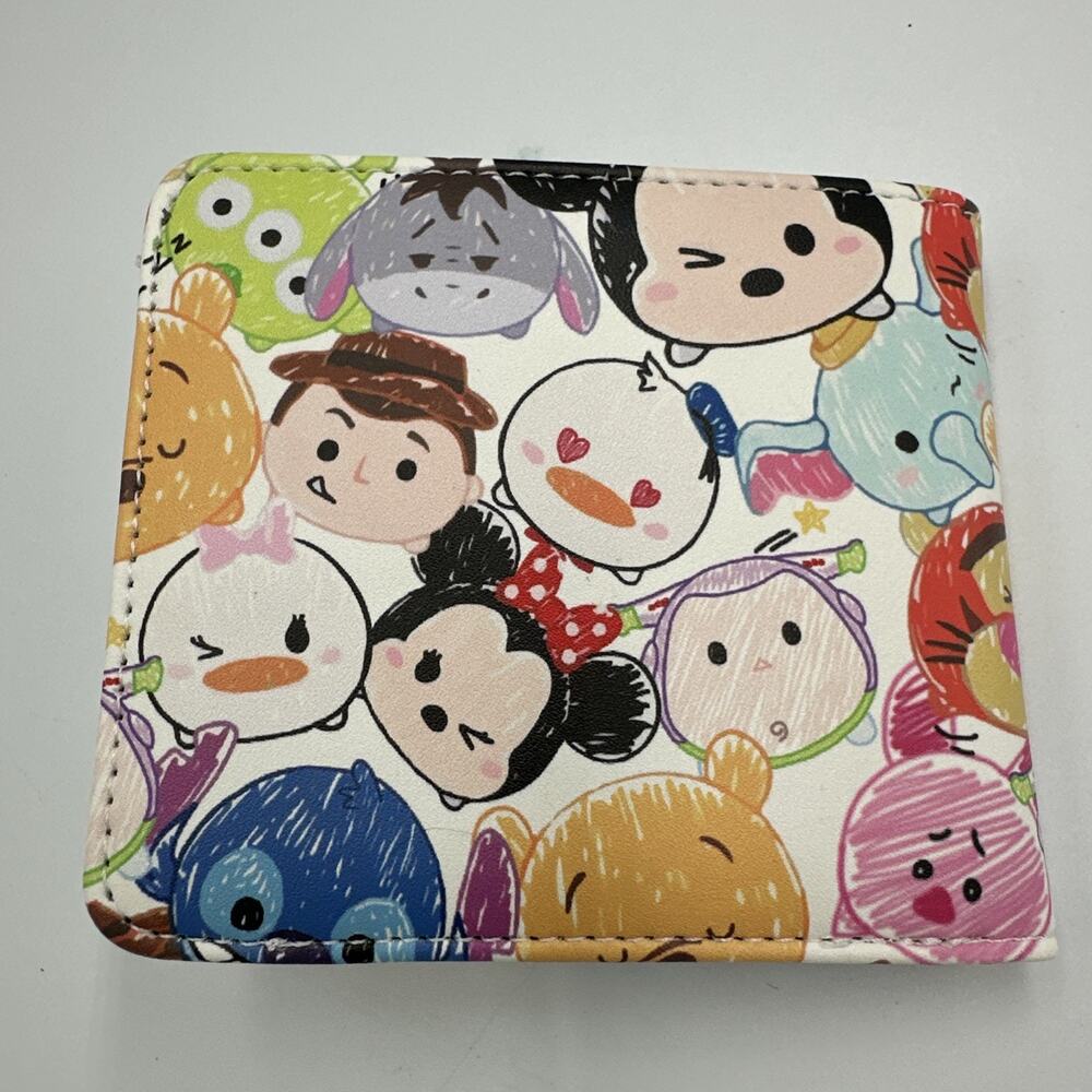 Bifold Wallet Unisex Disney Mini Characters Best Friends Faux Leather Adult Teen - Picture 2 of 9